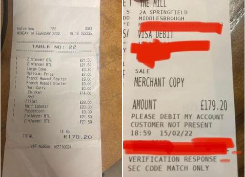 The Northern Echo: The couple racked up a hefty bill Picture: The Mill/Facebook