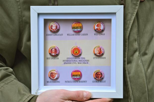 The Northern Echo: International Brigade badges of the men from Stockton and Thornaby who lost their lives in Spain