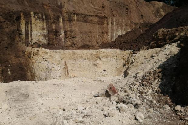 The Northern Echo: The inside of the spoil heap. Picture: DCC.
