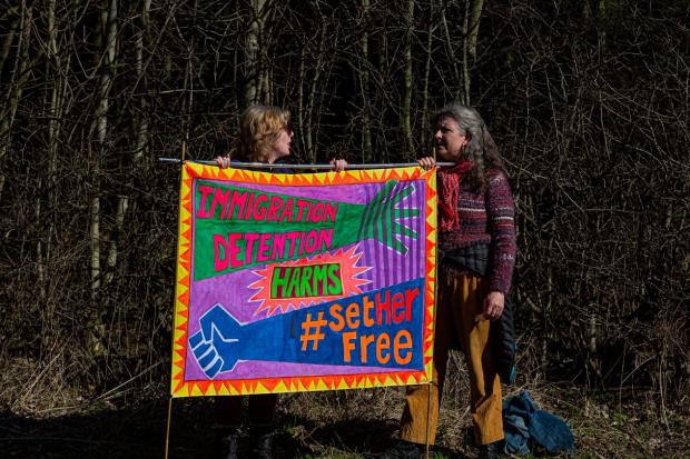 The Northern Echo: Campaigners at the site on Saturday. Picture: SIMONE J RUDOLPHI PHOTOGRPAHY 