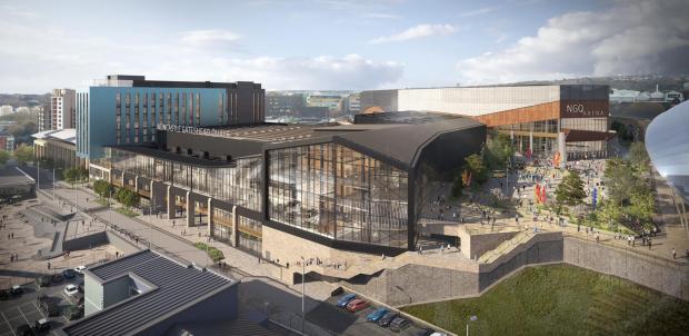 The Northern Echo: The new arena is currently being built on the Gateshead Quayside.