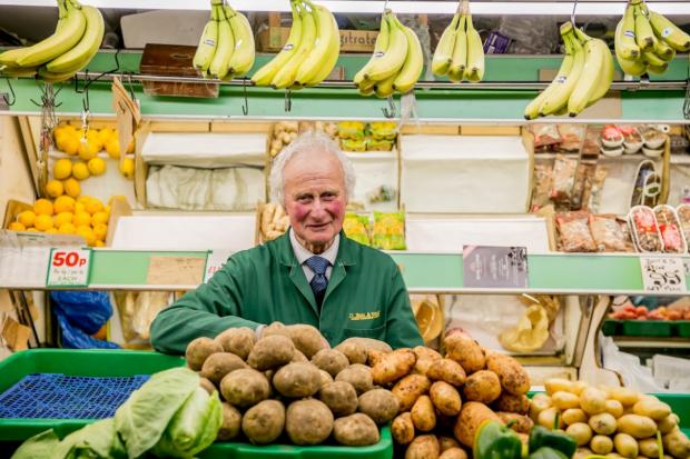 The Northern Echo: Robin Blair has traded in Darlington Market for 70 years. Picture: SARAH CALDECOTT.