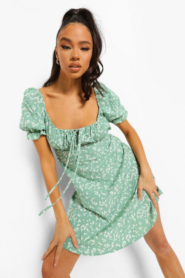 The Northern Echo: Printed cup detail swing dress. Credit: boohoo