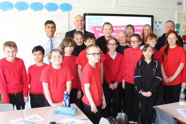 The Northern Echo: Rishi Sunak visited Alverton Community Primary School in Northallerton to witness the award-winning KickStart Money financial education programme in action