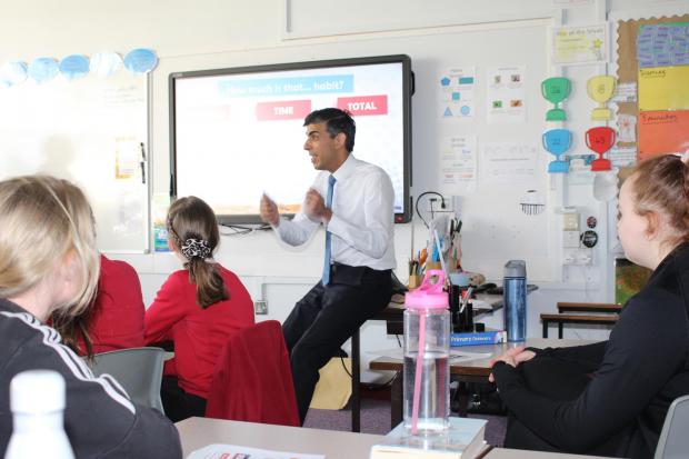 The Northern Echo: Rishi Sunak visited Alverton Community Primary School in Northallerton to witness the award-winning KickStart Money financial education programme in action