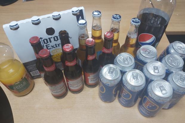 The Northern Echo: The alcohol that was seized at Hardwick Park, Sedgefield. Picture: DURHAM COUNTY COUNCIL.