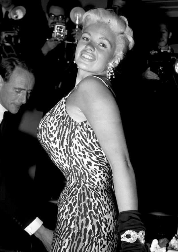 The Northern Echo:  PA File Photo of Jayne Mansfield at a premiere in 1957
