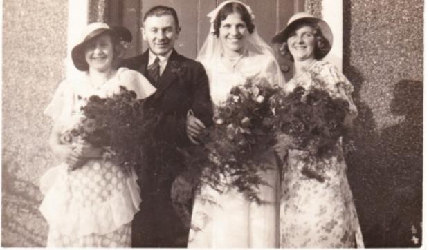The Northern Echo: Renee and Eddie on their wedding day in 1933/34, when Renee was 19. Picture: SARAH RENWICK
