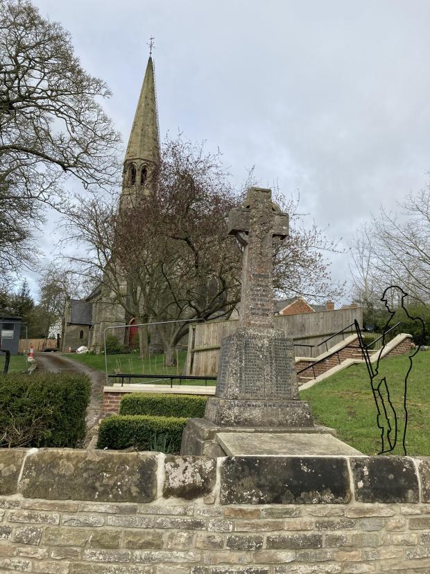 The Northern Echo: The 100-year-old war memorial at St Laurence's Church on the edge of Middleton One Row