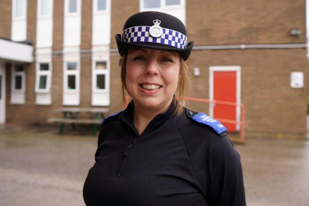 The Northern Echo: PCSO Helenor Gwatkin who is leading the launch for North Yorkshire Police Picture: Harrogate Informer