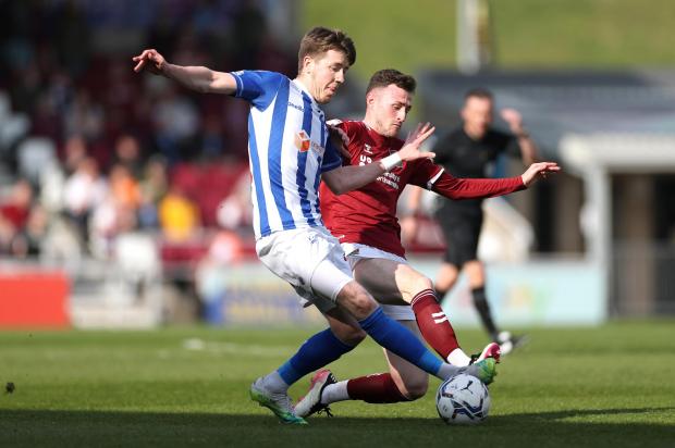 The Northern Echo: Tom Crawford in action for Hartlepool United against Northampton.