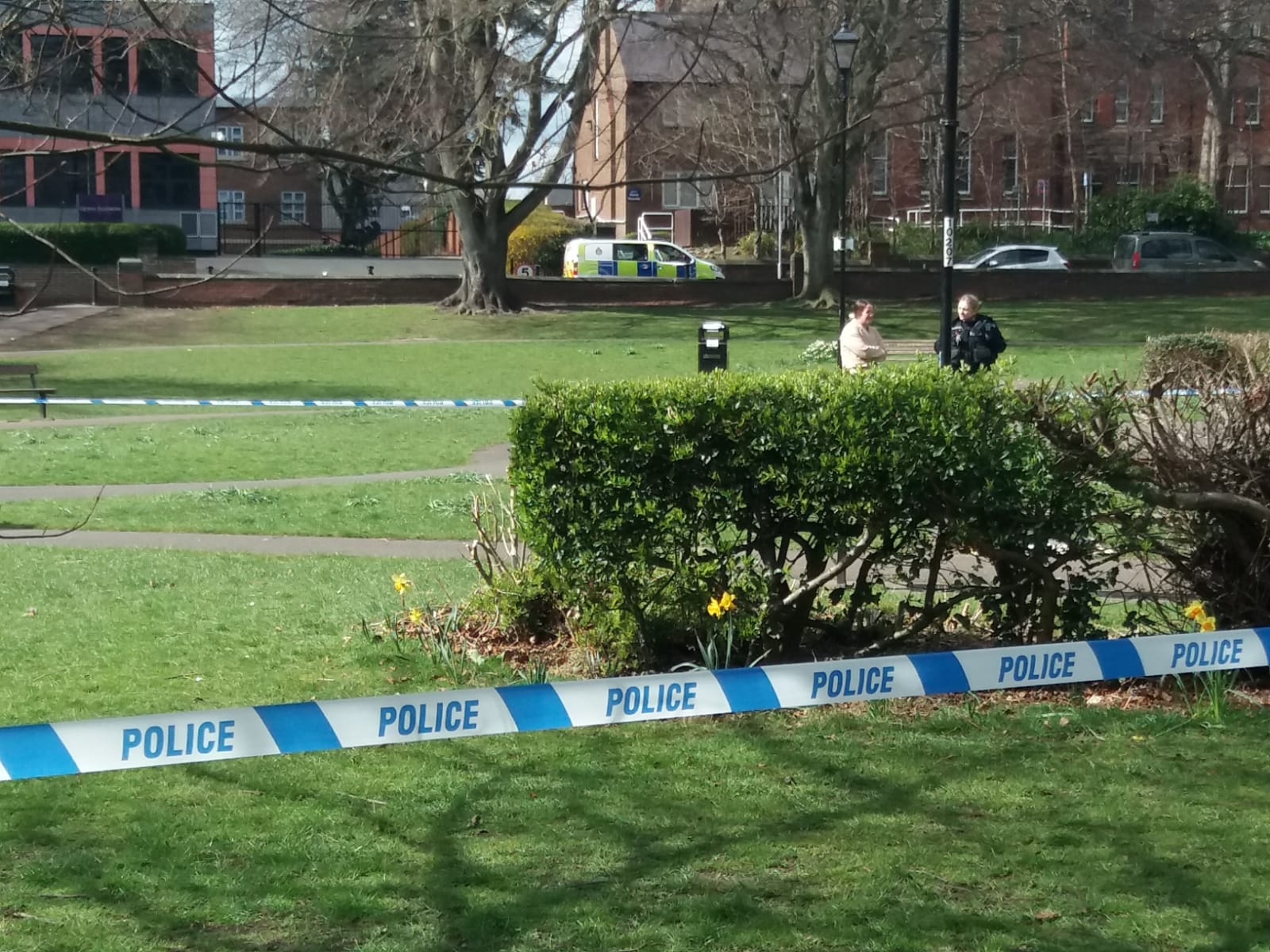 Police cordon in place at Stanhope Park in Darlington