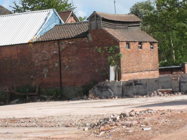 The Northern Echo: The strange building that has come into view as the demolition of the former Skippers garage in Darlington  gets under way.