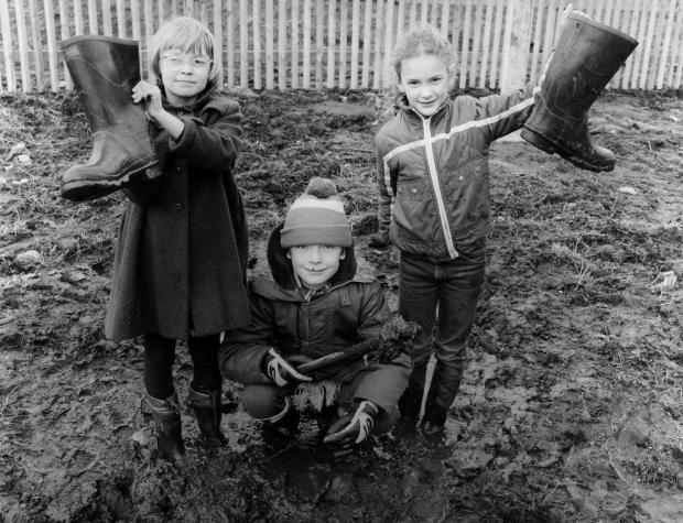 The Northern Echo: There was a dirty protest in East Stanley in 1983 as parents complained that children had to cross a "quagmire" to reach school. "They say youngsters arrive at school and come home caked in mud because Derwentside council has not put a