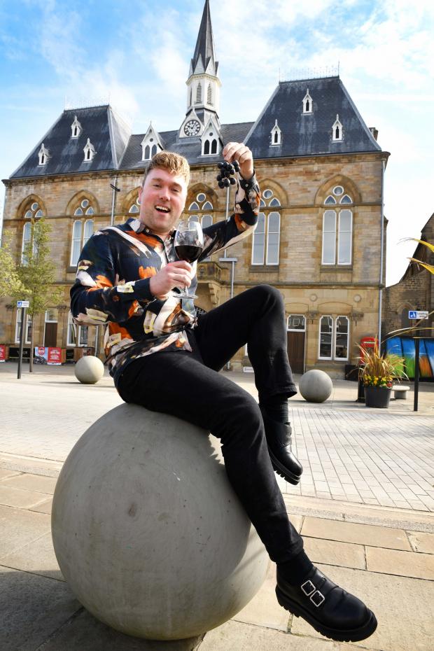 The Northern Echo: Baccanalia founder Thomas Wales in front of Bishop Auckland Town Hall. Picture: CURIOUS 12