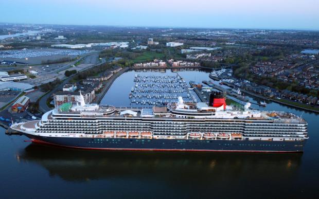 The Northern Echo: MS Queen Victoria cruise ship, operated by Cunard Line, is moored at the Royal Quays Marina in North Shields, after returning from Barbados Picture: PA