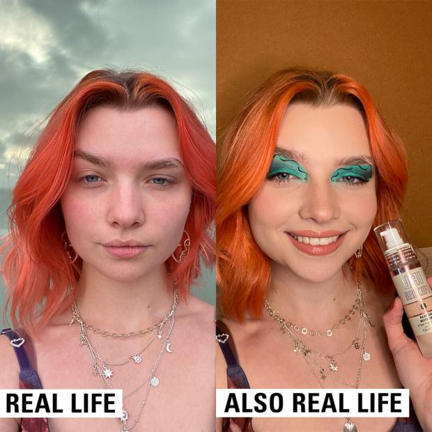The Northern Echo: Before and after pictures using IRL Filter Longwear Foundation (Revolution Beauty)