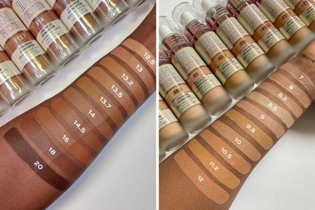 The Northern Echo: Some of the IRL Filter Longwear Foundation shades available (Revolution Beauty)