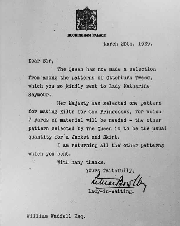 The Northern Echo: A copy of the Queen Mother's 1939 letter - the original document is still lost