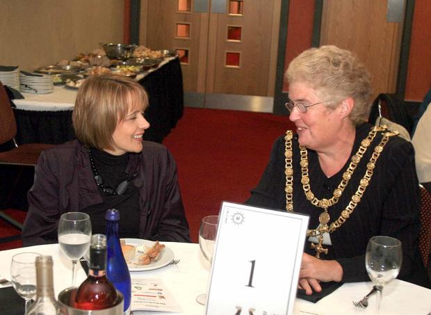 The Northern Echo: Dame Tanni Grey Thompson talks to mayor Marian Swift at the Darlington Volunteering Awards in 2007