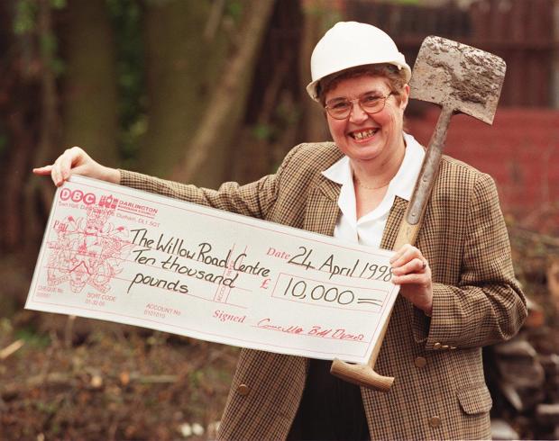 The Northern Echo: Marian Swift, as chair of the social services committee, gets work under way at the Willow Road community centre in 1998