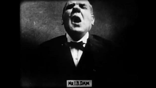 The Northern Echo: Mr IB Dam, head of the Dam family, sneezing wetly all over the place in the 1905 hit short film, The Whole Dam Family and the Dam Dog