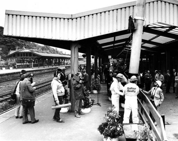 The Northern Echo: The media gathers on Durham station in September 1988 to witness the arrival of the first electric train on the East Coast Main Line