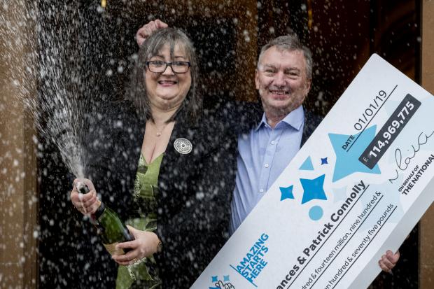 The Northern Echo: Frances Connolly and Patrick Connolly scooped a £115 million EuroMillions jackpot in the New Year's Day lottery draw. Picture: PA MEDIA.