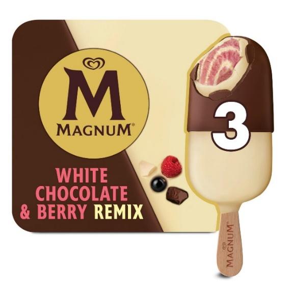 The Northern Echo: Magnum White Chocolate and Berry Remix Ice Cream Sticks. Credit: Iceland