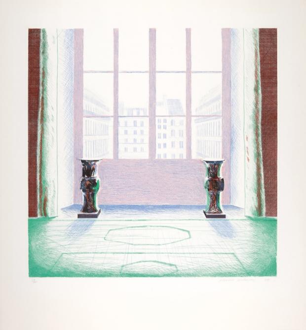 The Northern Echo: David Hockney, Two Vases in the Louvre, 1974, Etching, soft-ground etching & aquatint