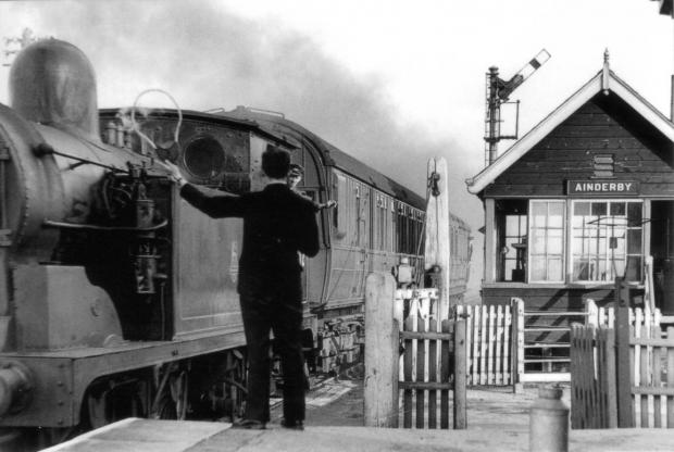 The Northern Echo: The Tablet Exchange at Ainderby Station, which ensured only one train at a time was on the single track