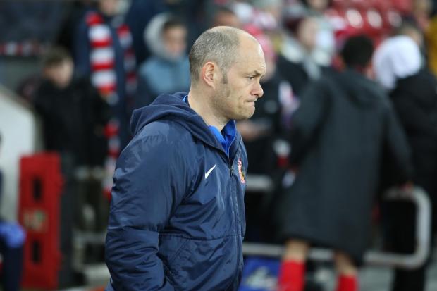 The Northern Echo: Sunderland manager Alex Neil watches his side in action.