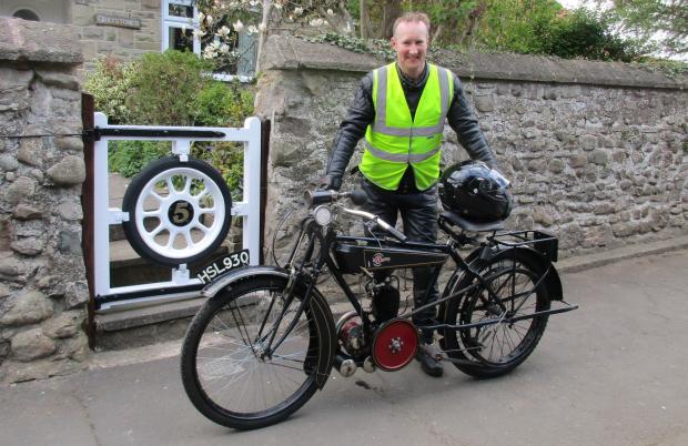 The Northern Echo: Ben Gray with his 101-year-old OK Junior which has no clutch or gears