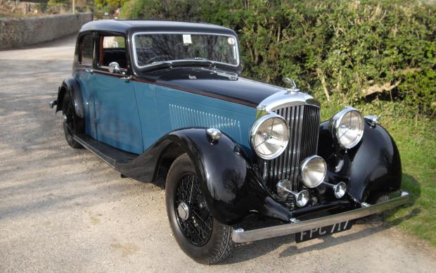 The Northern Echo: Tony Gray's 1936 Bentley, which has a top speed of 95mph. In 1936, it cost £1,510 - compare that to the price of the mid 1930s houses in the west end of Darlington on Page 2X