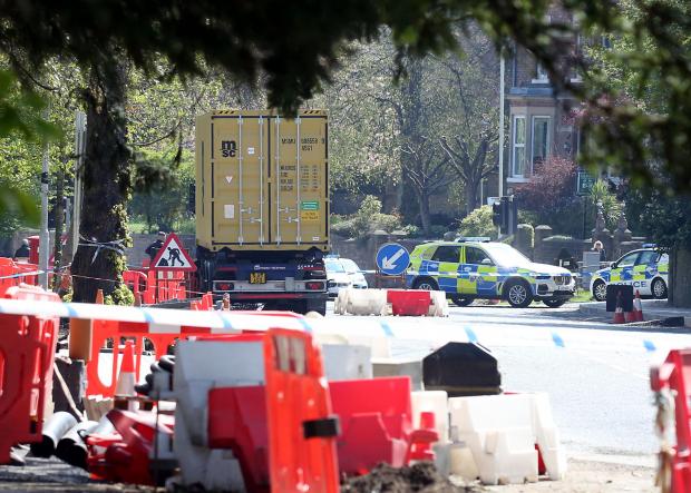 The Northern Echo: The crash happened shortly before 10.10am on Woodland Road, near the junction with Hollyhurst Road in Darlington Picture: Paul Norris
