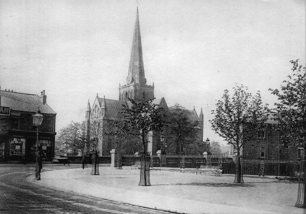 The Northern Echo: Looking at Stone Bridge and St Cuthbert's Church with just a hint of the properties on the left which used to stand in Clay Row before it was obliterated for the inner ring road