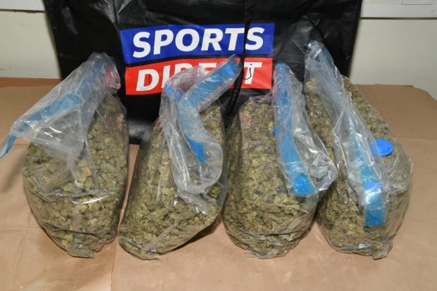 A large quantity of drugs was found at the Shildon property. Picture: DURHAM POLICE.