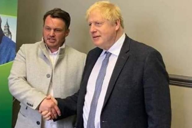 The Northern Echo: Mr Cranney with Prime Minister Boris Johnson. Picture: NORTHERN ECHO.