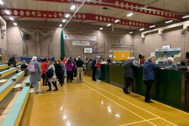The Northern Echo: The bus public gallery at the vote count. Picture: PATRICK GOULDSBROUGH.