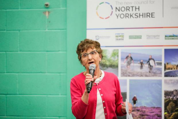 The Northern Echo: Yvonne Peacock during her victory speech Picture: Stuart Bolton