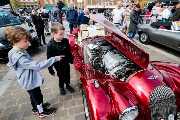 The Northern Echo: There was a 40-car lap convoy around the high street giving visitors the chance to hear and see the vehicles in action.  Picture: SARAH CALDECOTT