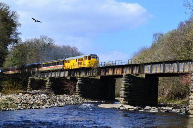 The Northern Echo: A train crossing the Weardale line. John Askwith, Weardale Railway Trust.