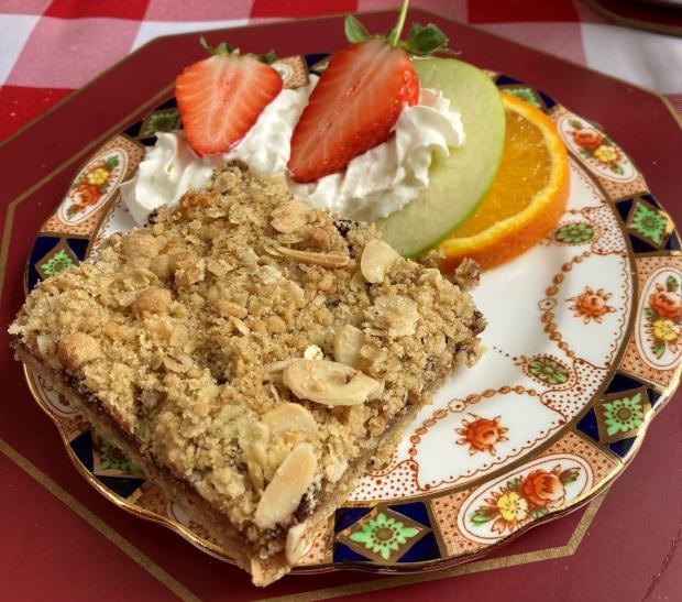 The Northern Echo: Fruit and white chocolate crumble slice