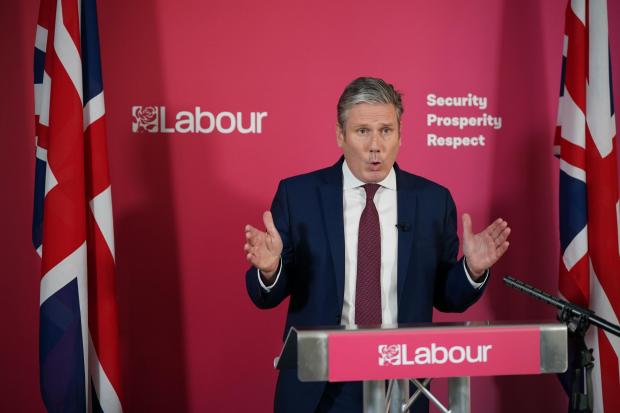 The Northern Echo: Labour leader Sir Kier Starmer holds a conference yesterday (May 9). Picture: PA MEDIA.