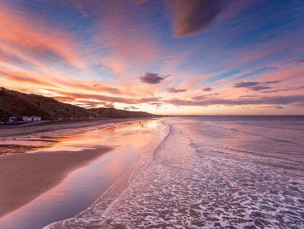 The Northern Echo: Saltburn-by-the-Sea pictured by Paul Kent on Tuesday evening last week when the region was treated to a stunning sunset