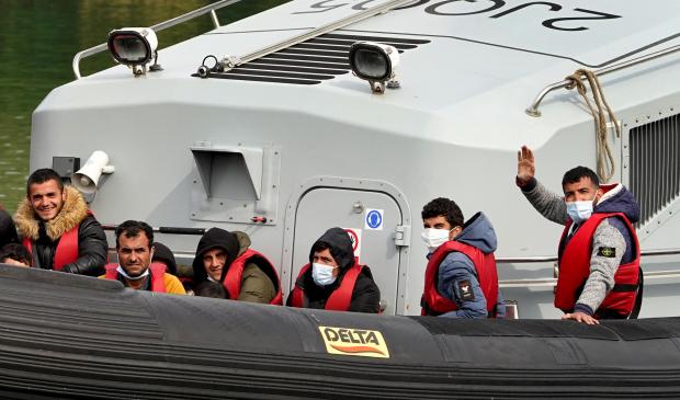 The Northern Echo: Migrants being brought over to Dover in Kent (PA)