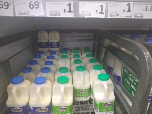 The Northern Echo: The cheapest milk on offer was one pint for £1. Picture: AJA DODD