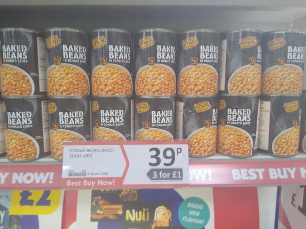 The Northern Echo: A staple for anyone on a budget, these beans cost 39p per tin or three for £1. Picture: AJA DODD