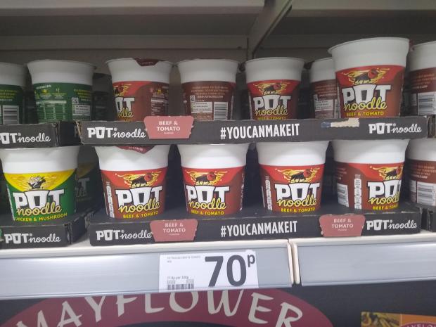 The Northern Echo: These instant noodles were the same price as a lesser-known brand at 70p each. Picture: AJA DODD