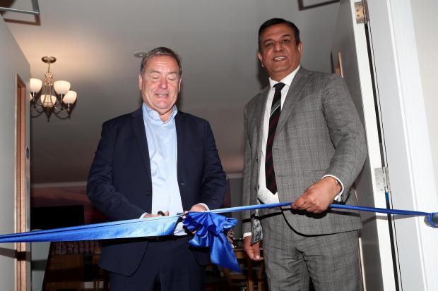 Jeff Stelling and Raj Singh opening the new Prestige care home in Hartlepool Picture: CONTRIBUTOR
